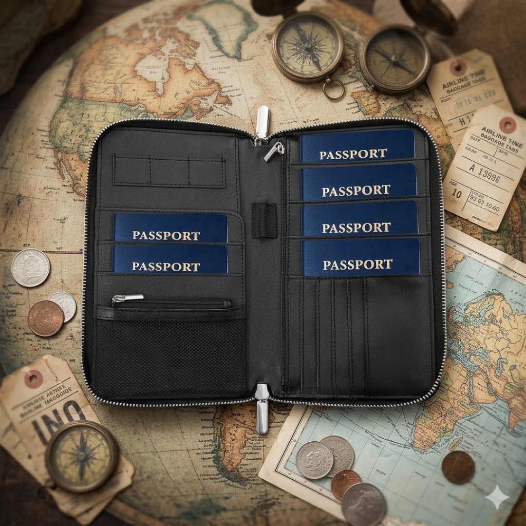 Travel Document Organizer Clutch Bag
