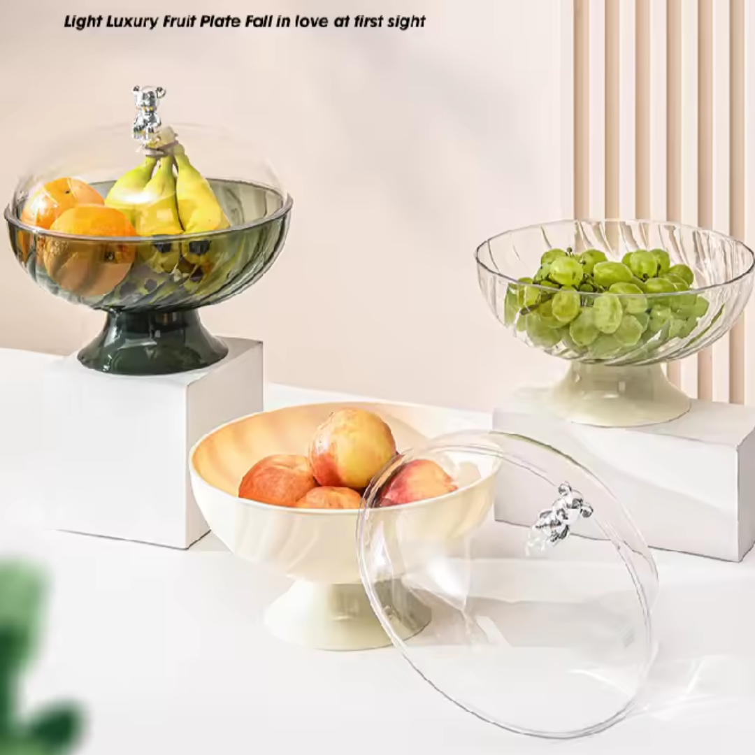 Creative Fruit Basket And Drainer With Lid