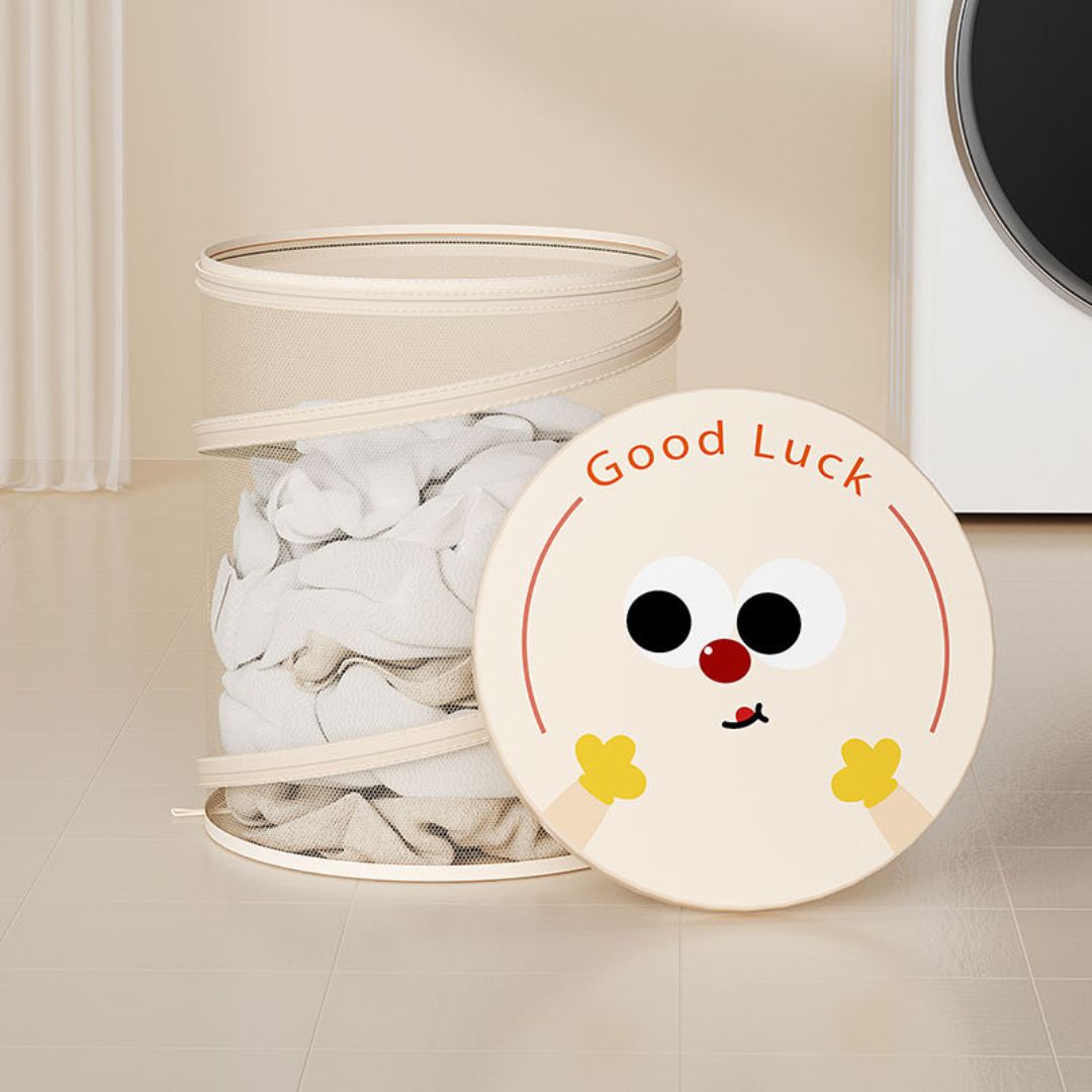 Cute Collapsible Laundry Basket For Clothes Toys Home Use