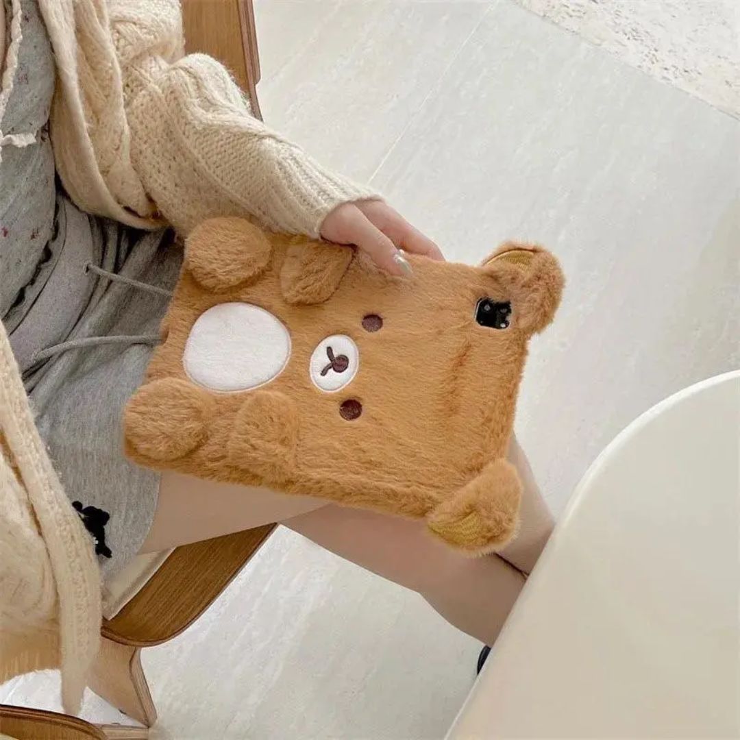 Cartoon Plush Rilakkuma Tablet Protective Case For IPad