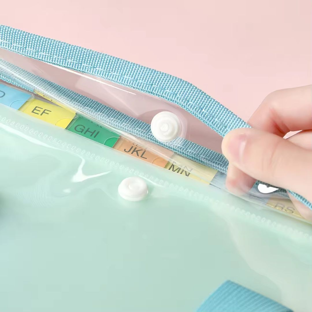 Multi Layer Transparent PVC File Bag For Students