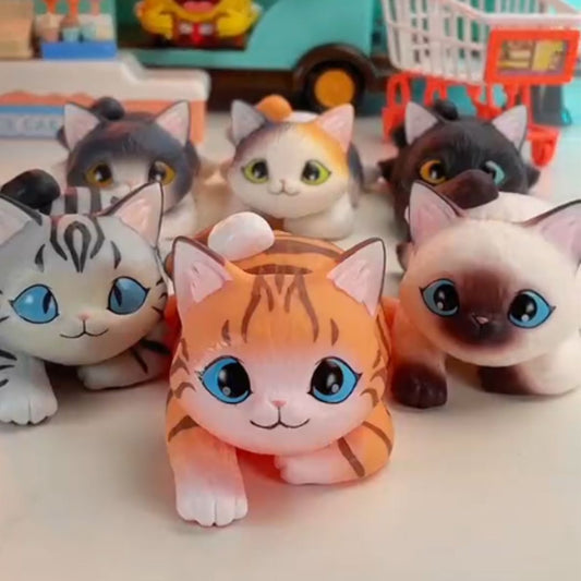 Cute Chubby Kitty Figurines