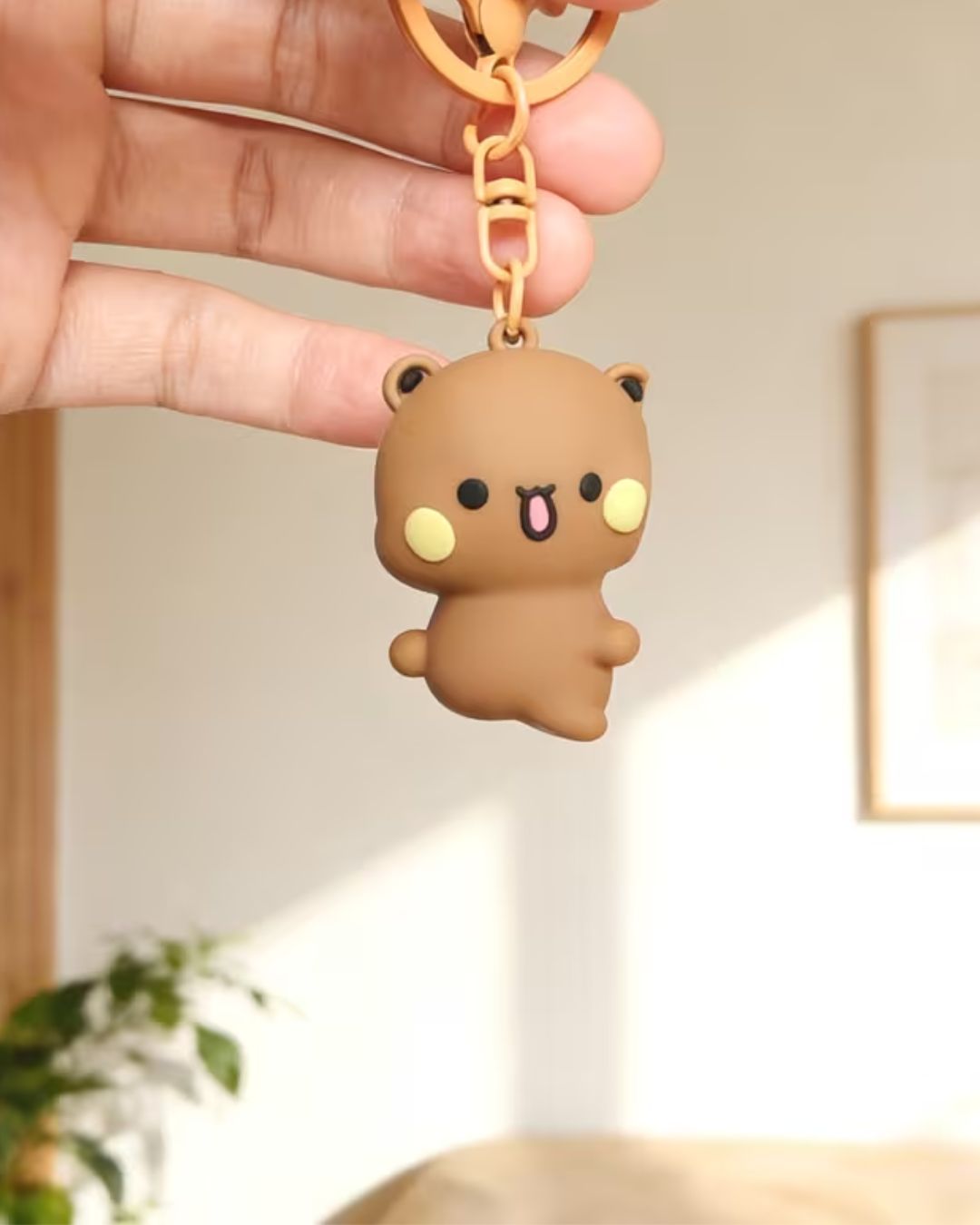 Cute Cartoon Bubu & Dudu Hugging Keychain