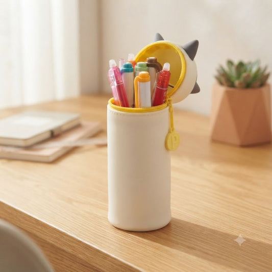 Stand-Up Silicone Pencil Case with Suction Base