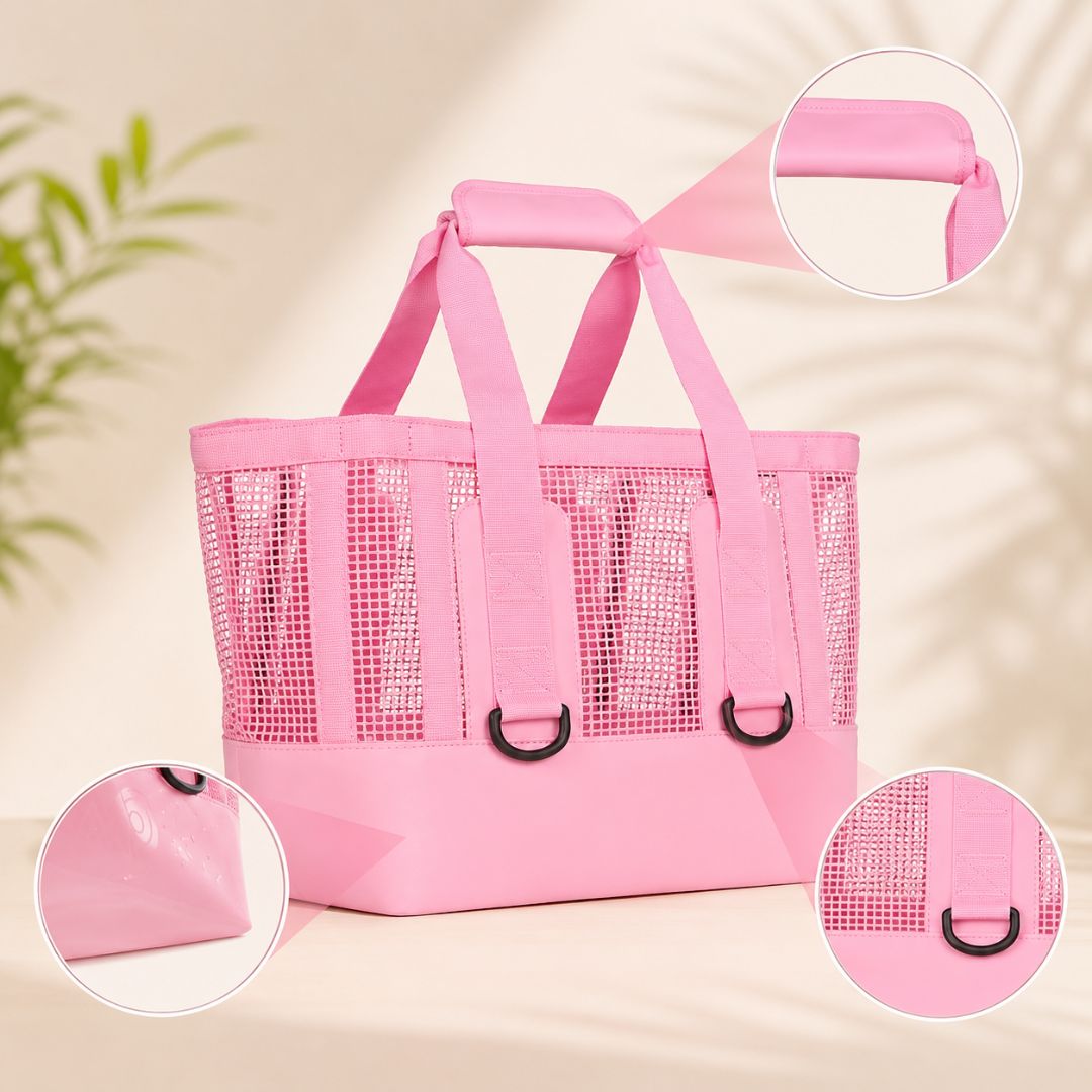Custom Large Capacity Mesh Beach Tote Bag