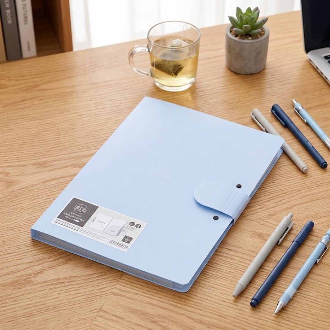 2-in-1 A4 PP Document File Folder