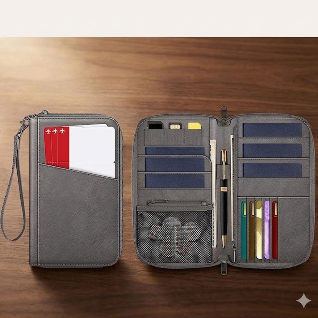 Travel Document Organizer Clutch Bag