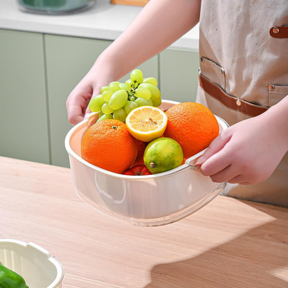 Double Layer Vegetable & Fruit Basket With Strainer