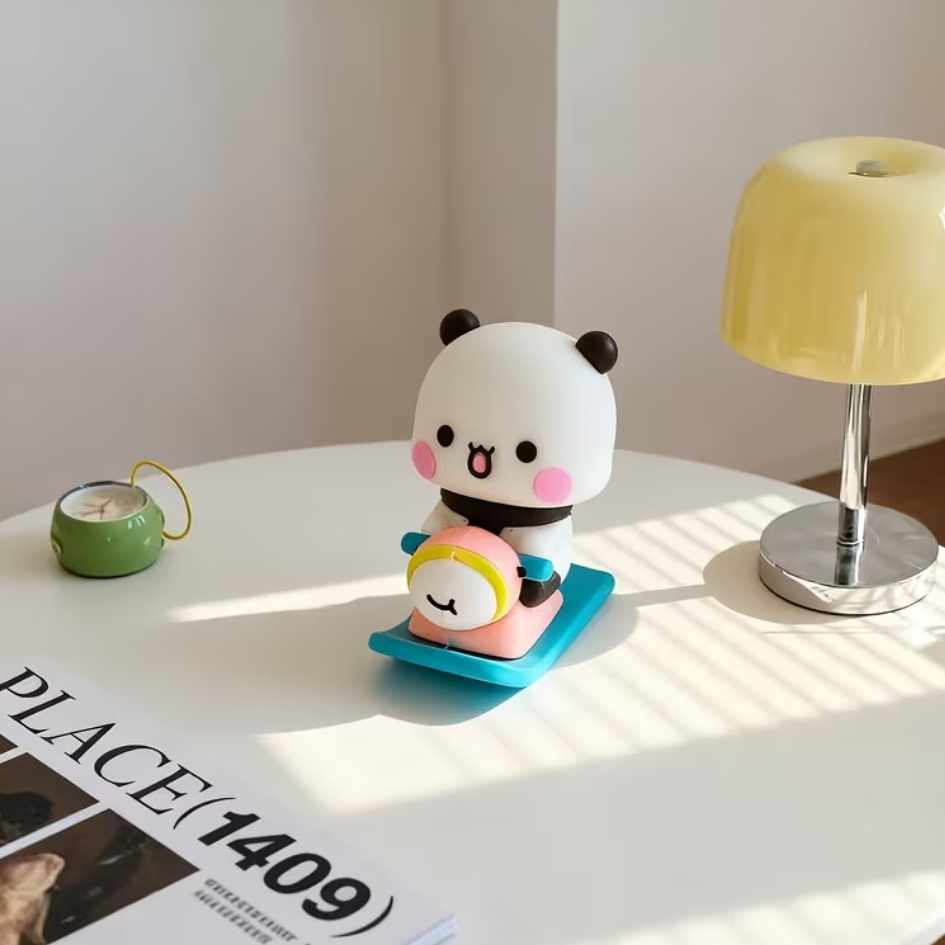 Cute Bear Anime Couple Figurine