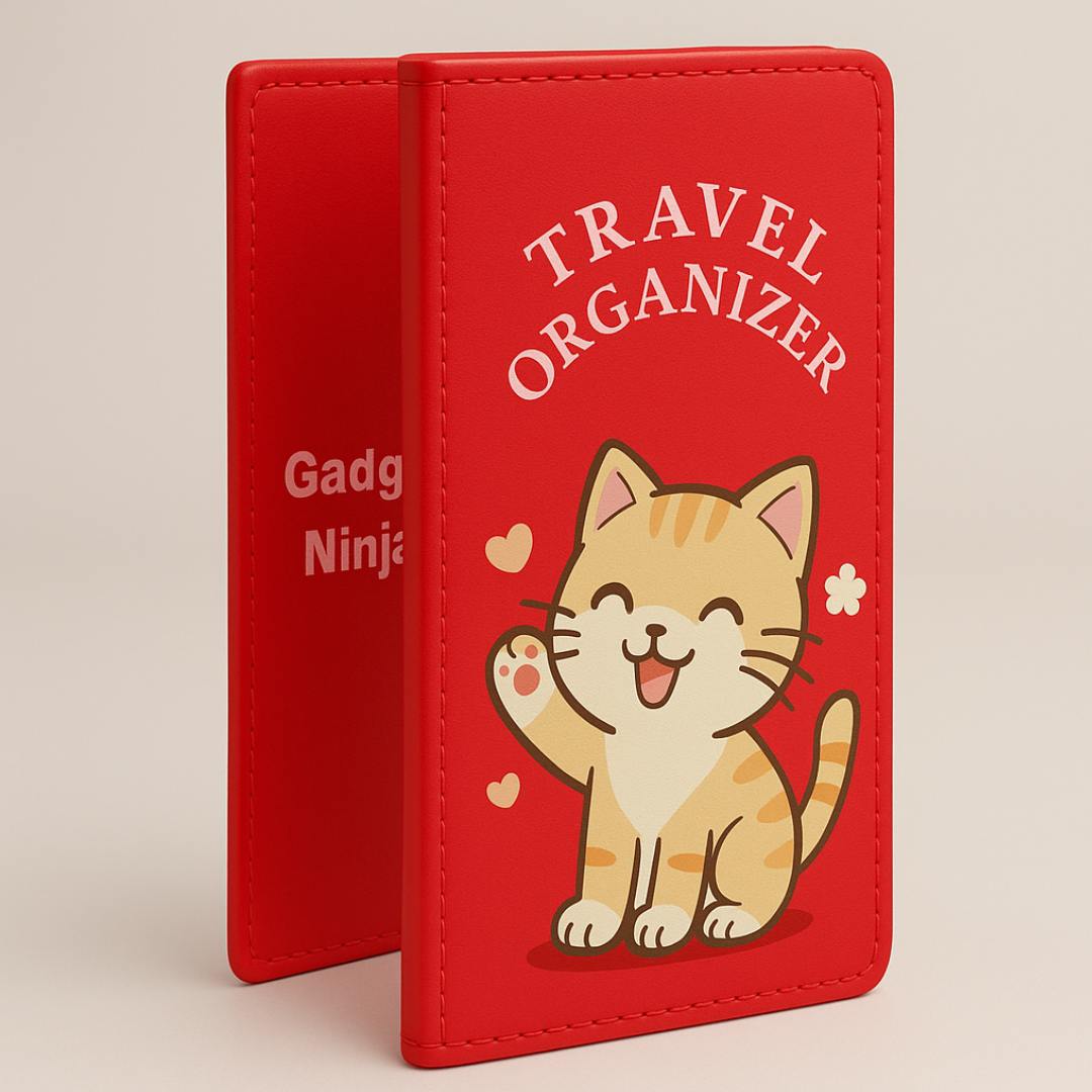 Multipurpose Documents Cards Organizer  - Cat Red