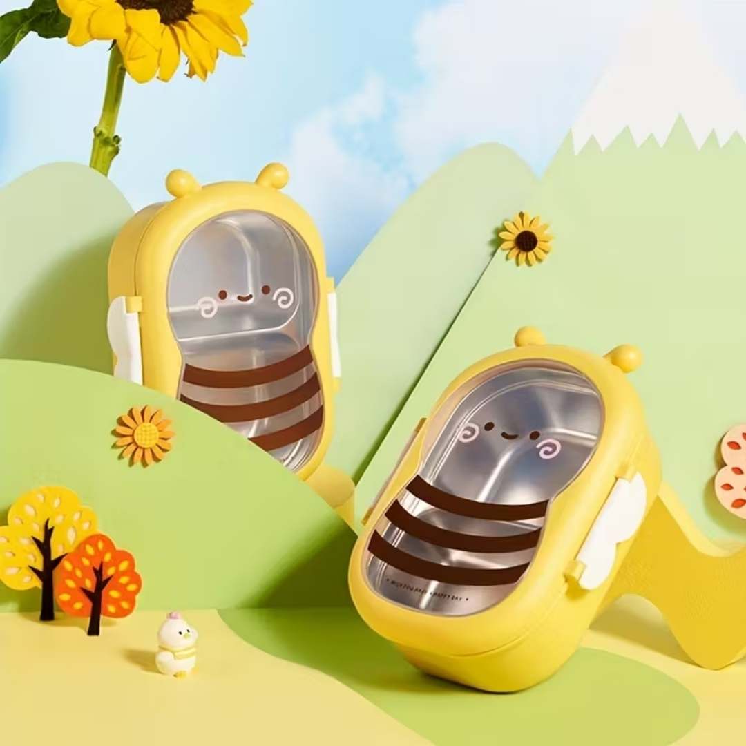 Cartoon Bee-Duck Bento Box