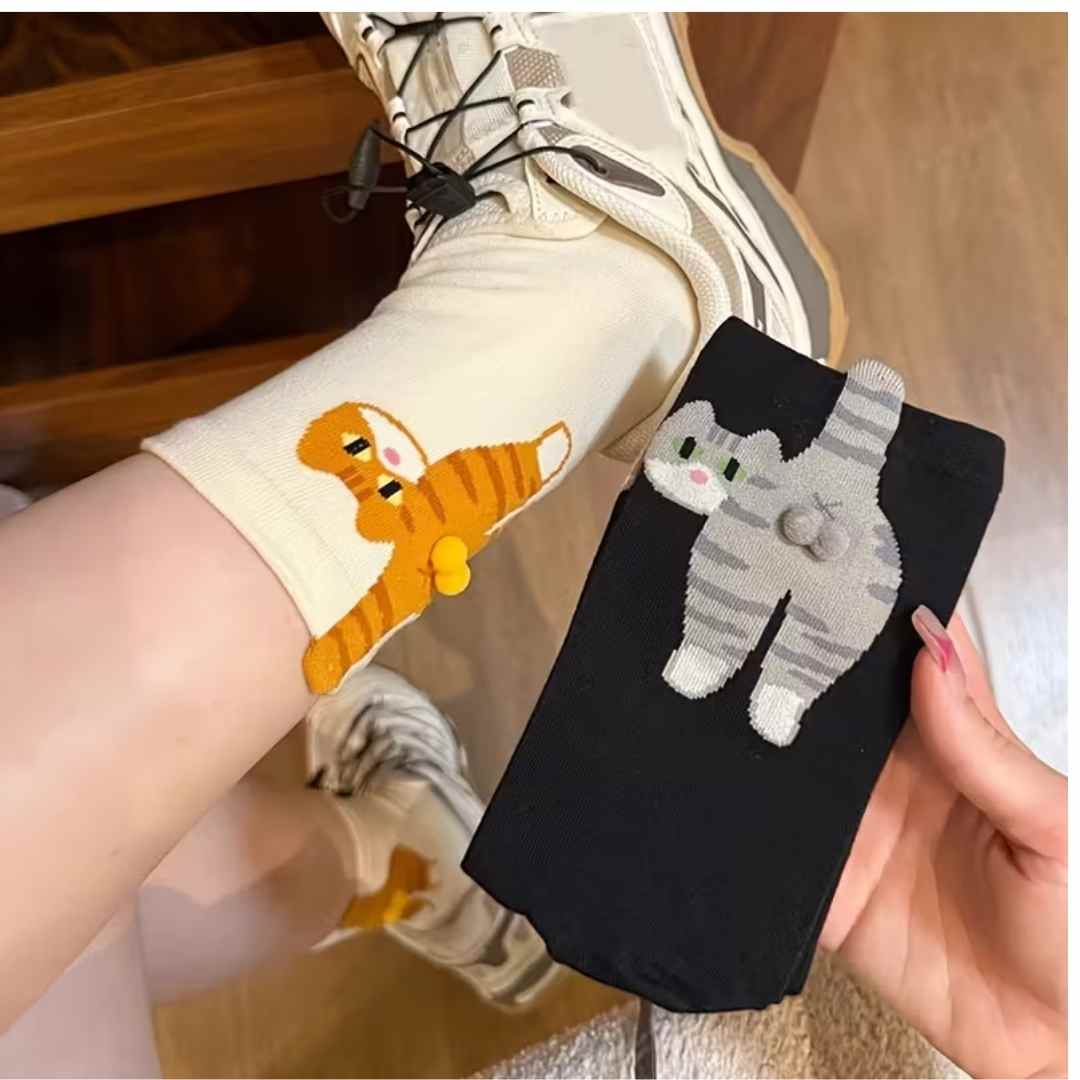 Cat Theme Unisex Thick Casual Socks