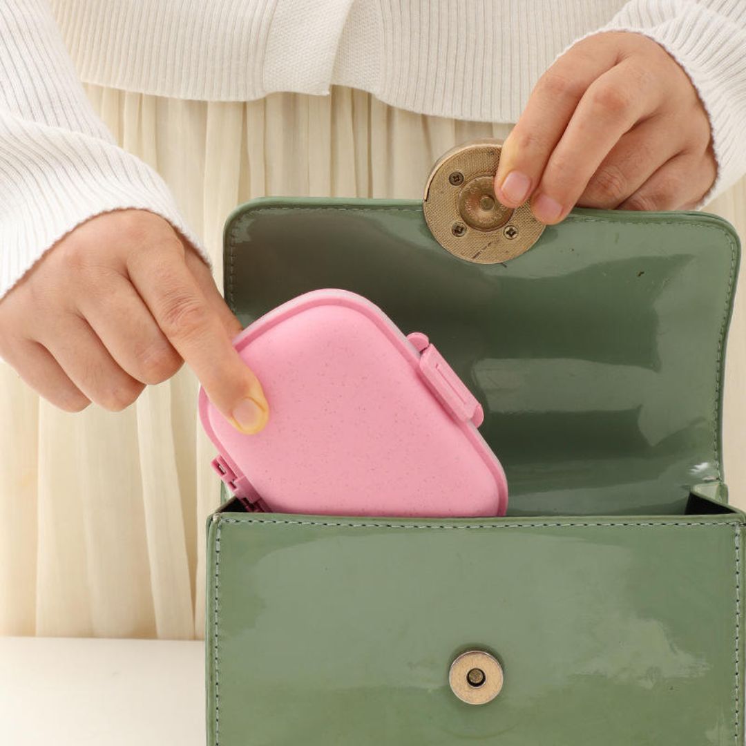 Portable Weekly Pill Organizer Box – 6 Compartment