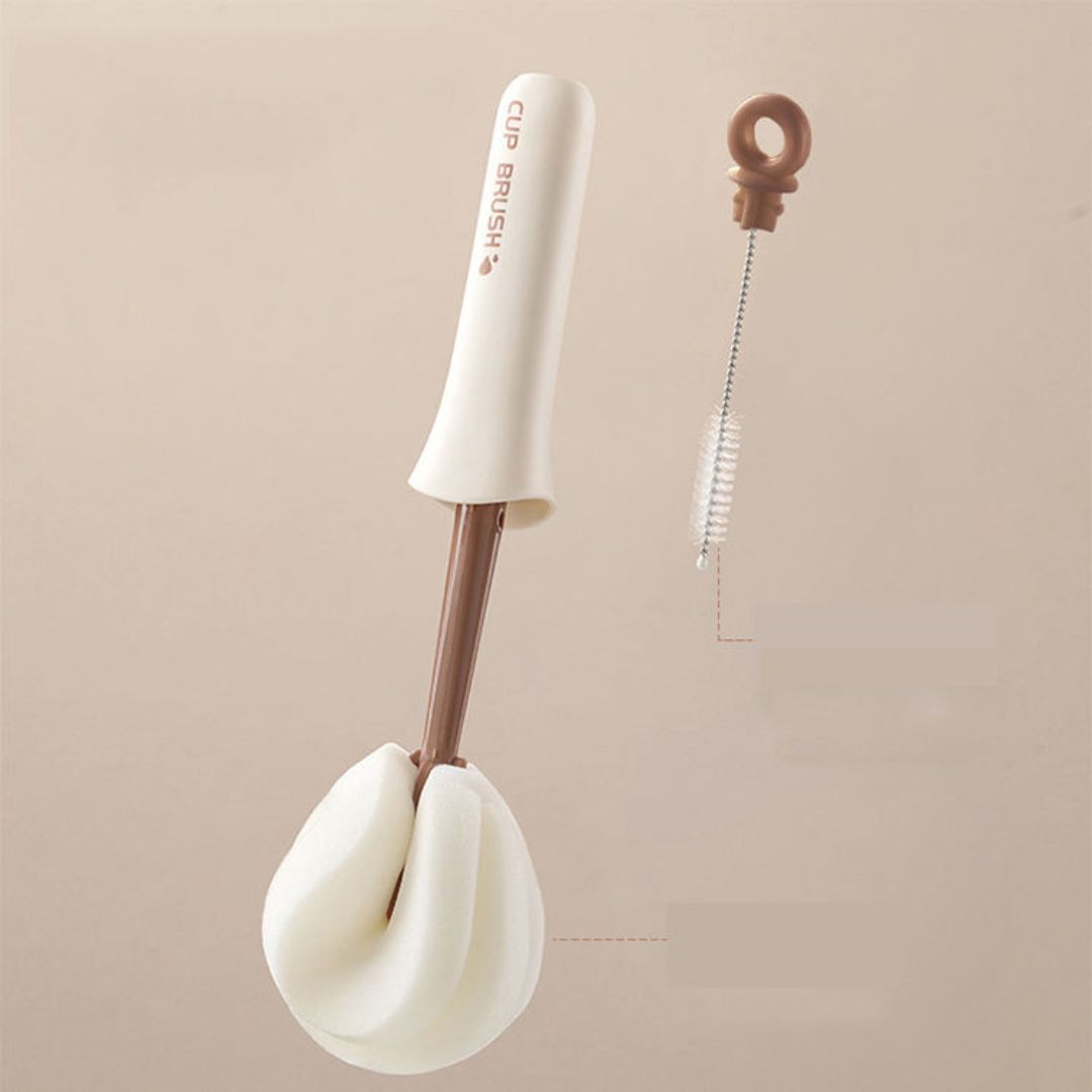 2-in-1 Long Handle Cup Brush Sponge
