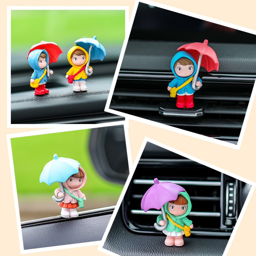 Umbrella Couple Car Interior Decoration