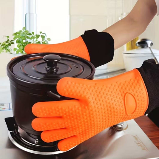 Kitchen Silicone Cotton Gloves Heat-resistant