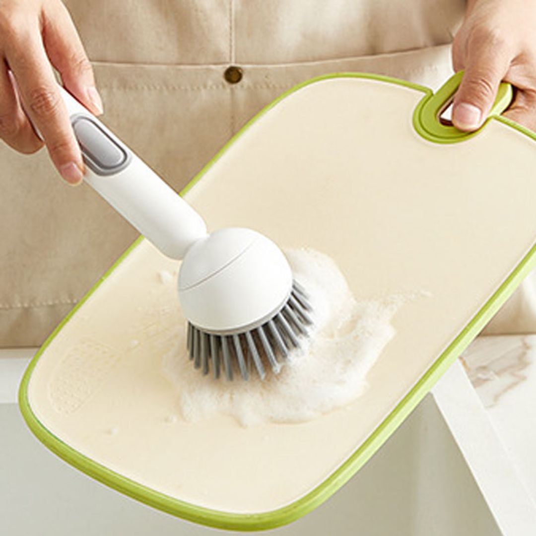 Self-Dispensing Dish Cleaning Brush Soap Dispenser