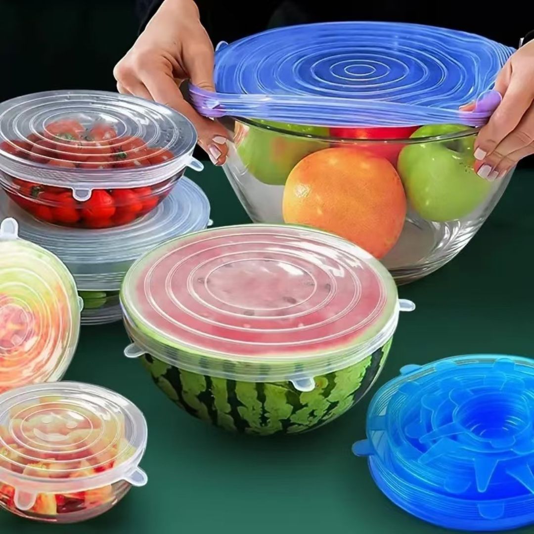 6-Piece Silicone Food Covers