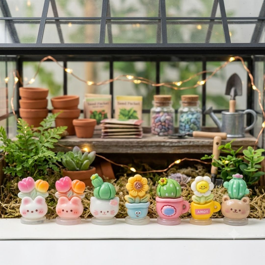 Mini Cute Plant Dashboard Figurines for Car, Home & Office