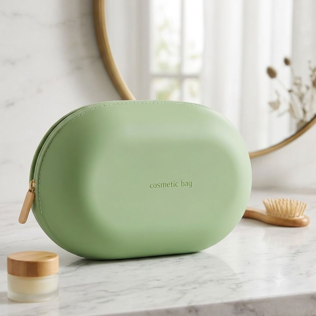Soft Waterproof Cosmetic Pouch with Zipper