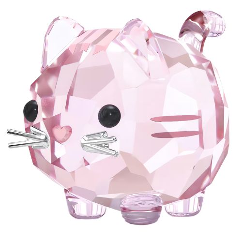 Chubby Cats Yellow Cat crystal figurine