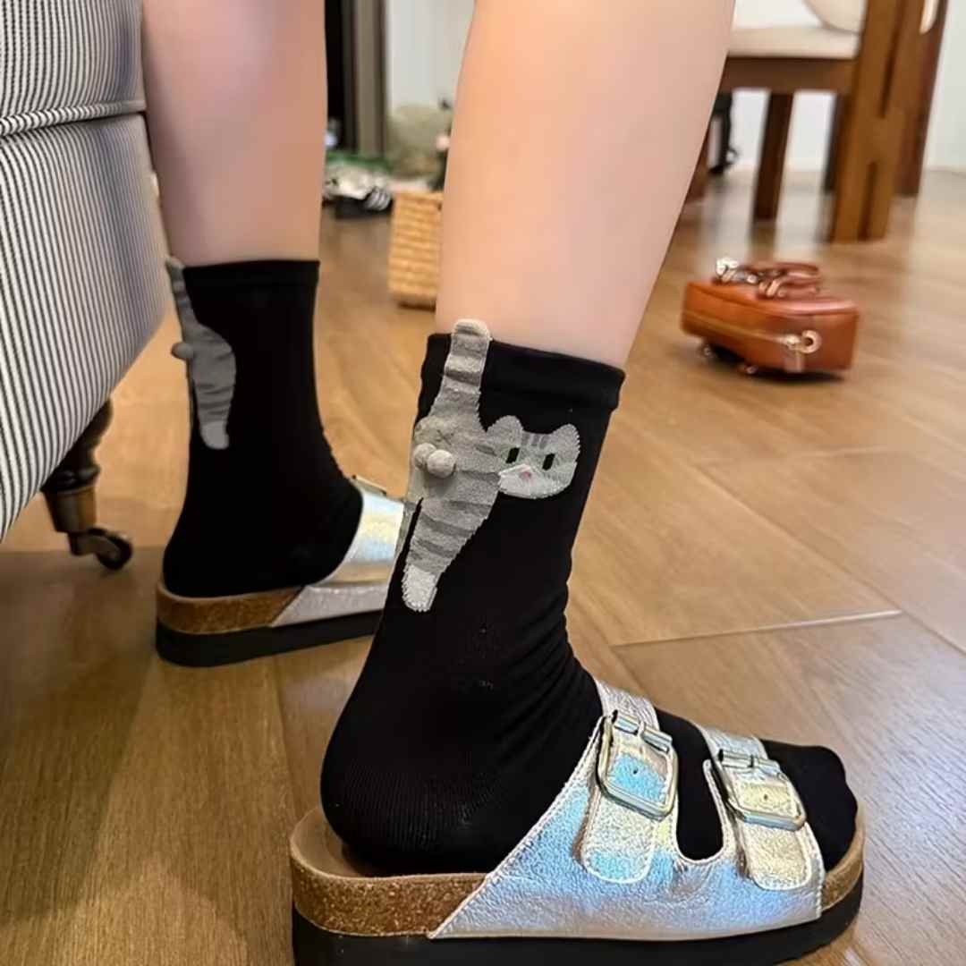 Cat Theme Unisex Thick Casual Socks