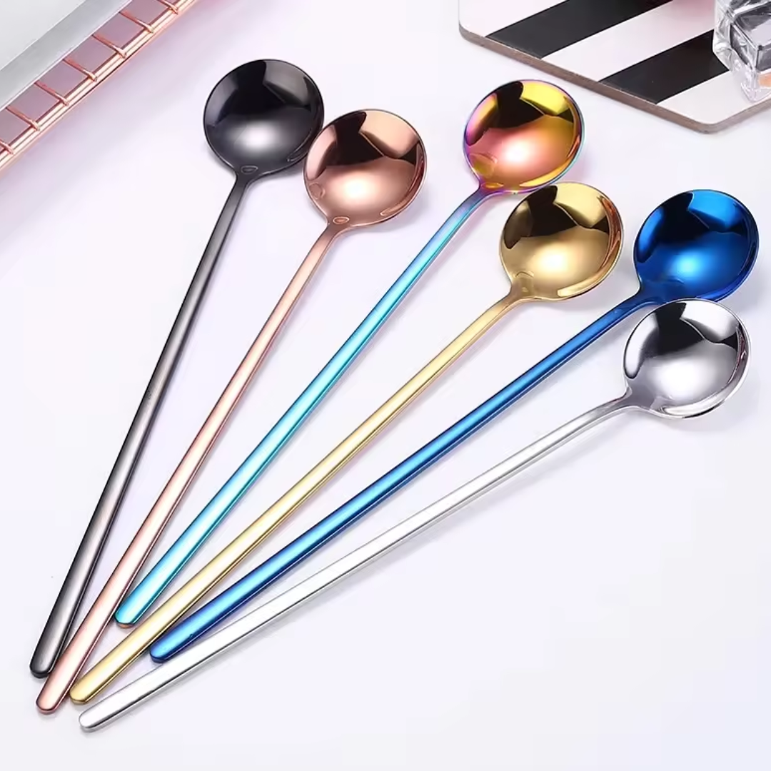 Stainless Steel Long Handle Spoon Set