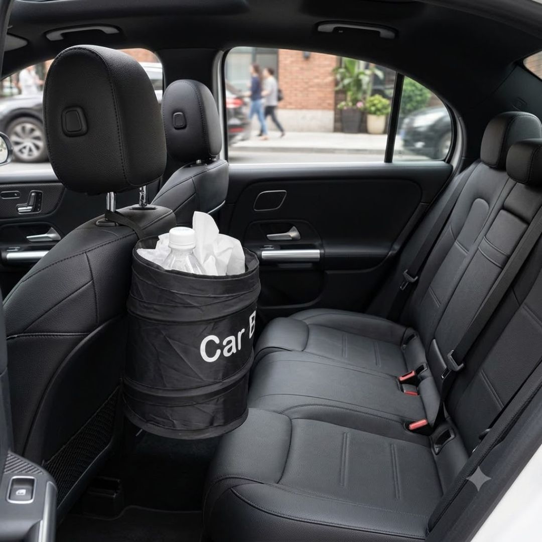 Mini Portable Car Hanging Foldable Garbage Bag Car Bin