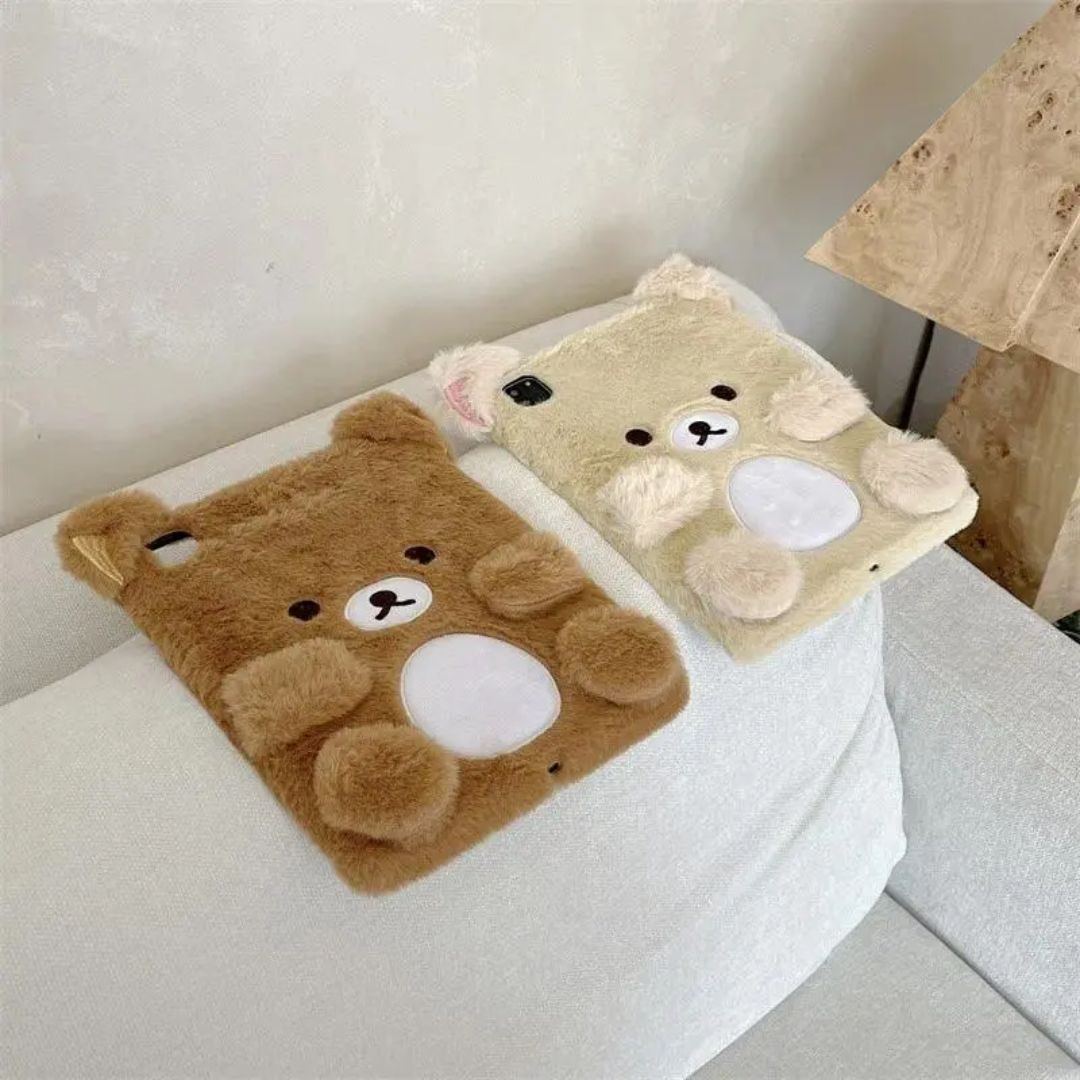Cartoon Plush Rilakkuma Tablet Protective Case For IPad