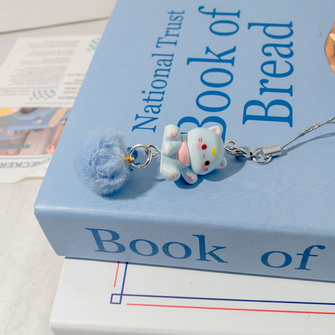 Cute cat with Ball Mobile Phone Charm