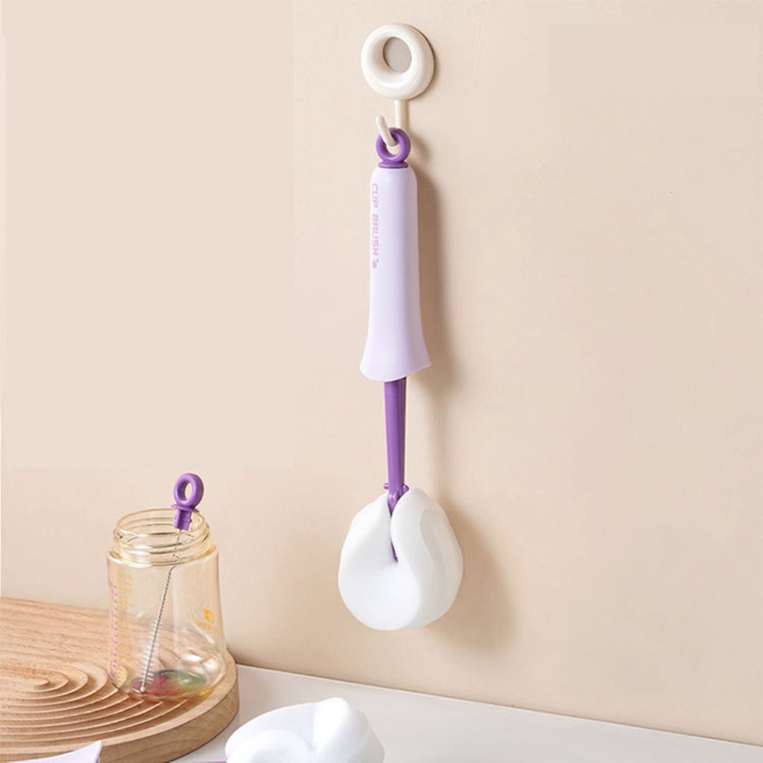 2-in-1 Long Handle Cup Brush Sponge