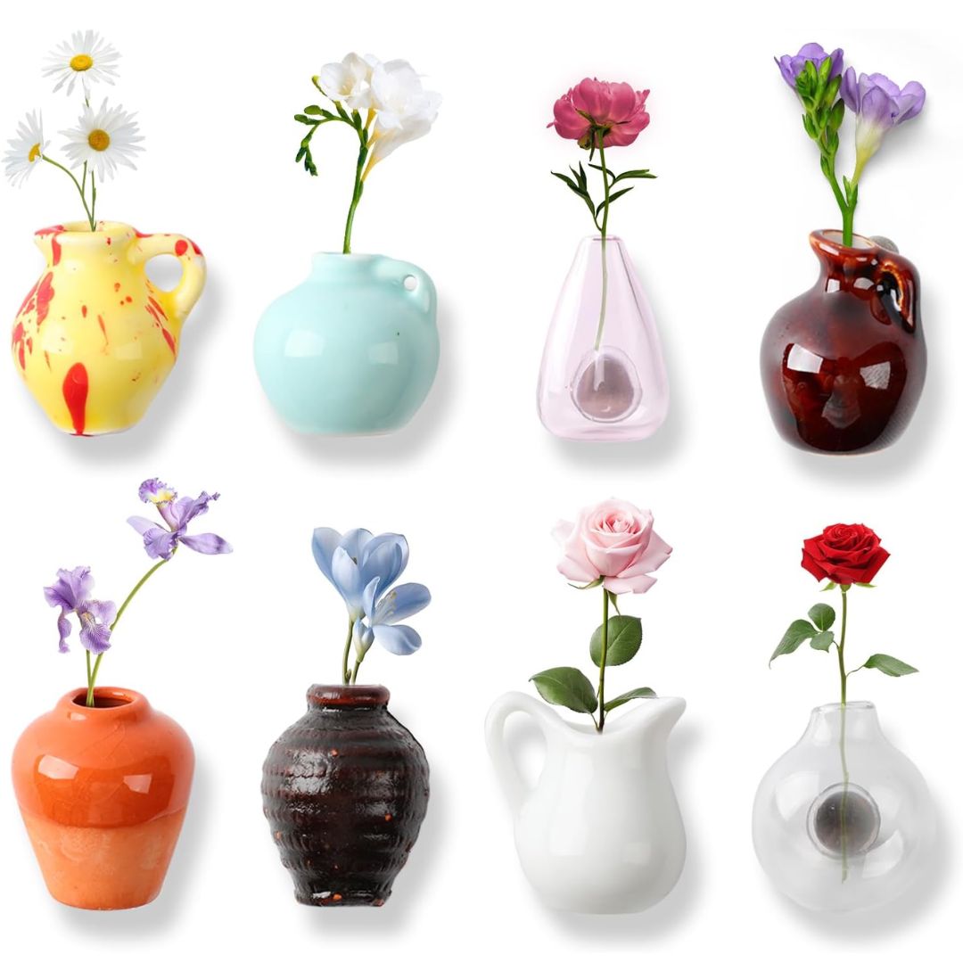 Mini Vase Magnets for Fridge