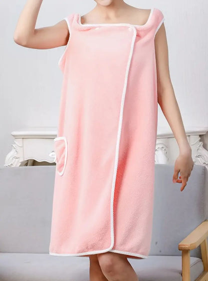 Women Fuzzy Tank Night Bath Relax Robe