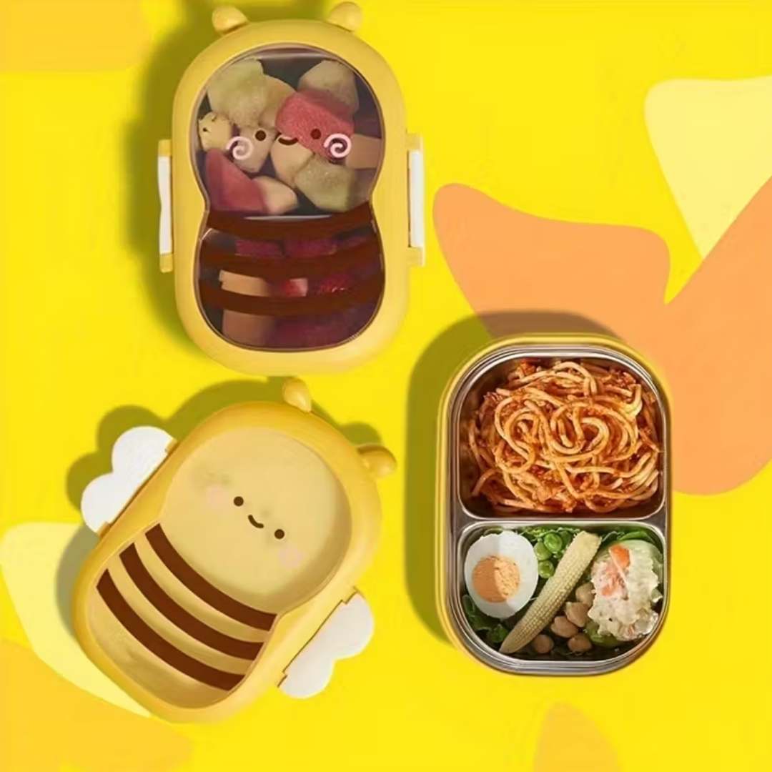 Cartoon Bee-Duck Bento Box