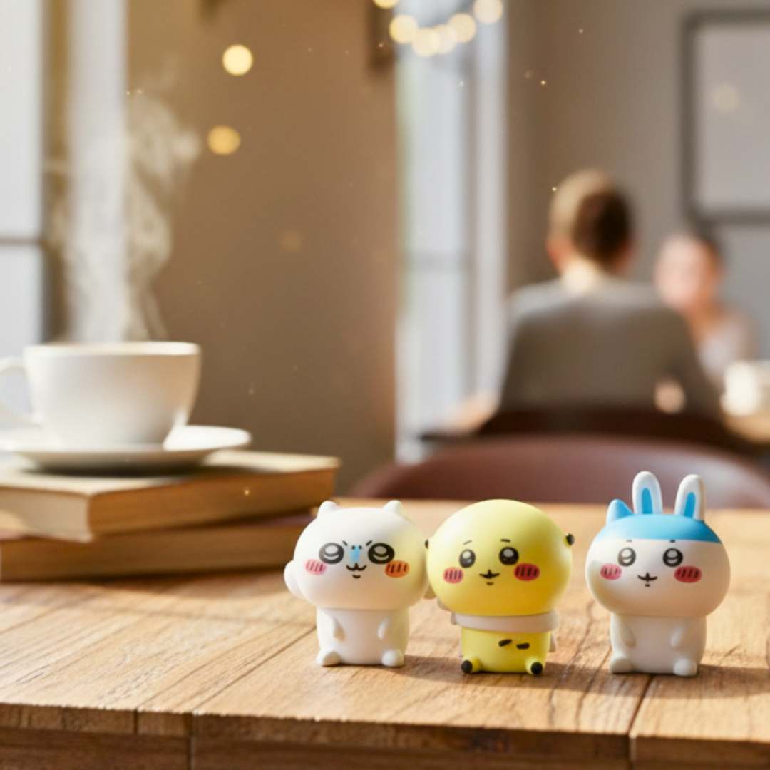 Set of 6- Emoji Figurine Cute Ornament Miniature