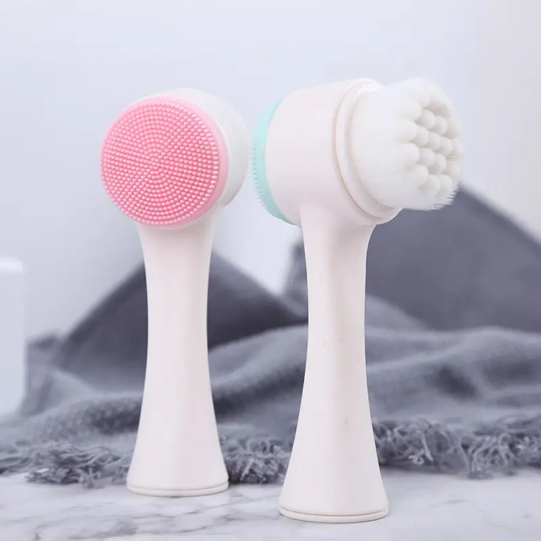 3D Double-Sided Soft Hair Silicone Face Wash Brush