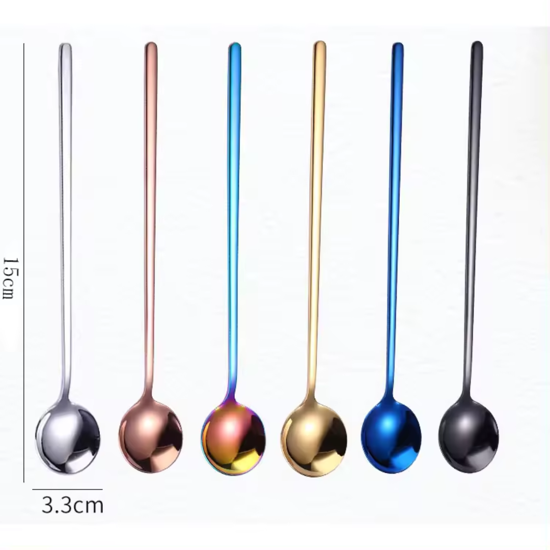 Stainless Steel Long Handle Spoon Set