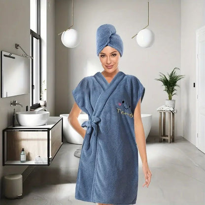 2 in 1 Bath Skirt & Hair Towel for Women’s Comfort