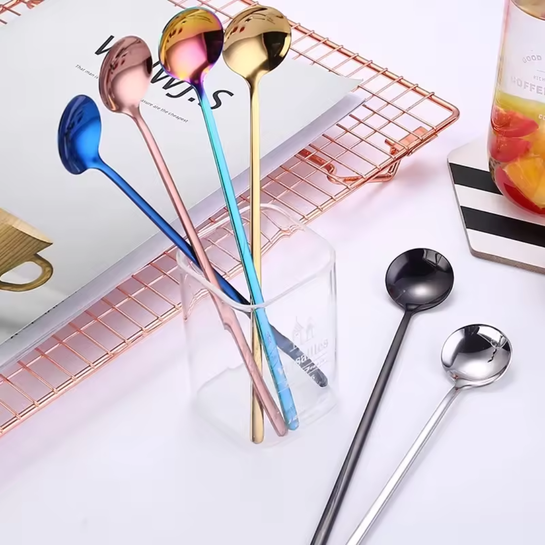 Stainless Steel Long Handle Spoon Set