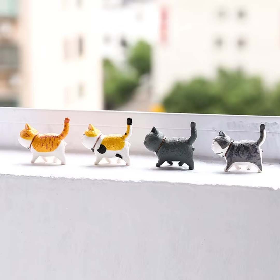 9 Pcs Cat Cute Mini Ornaments