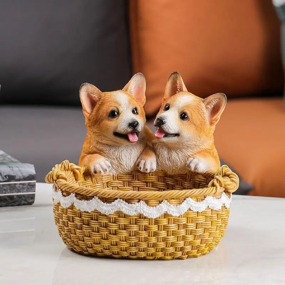 Cute Dog Entryway Tray for Keys & Small Items