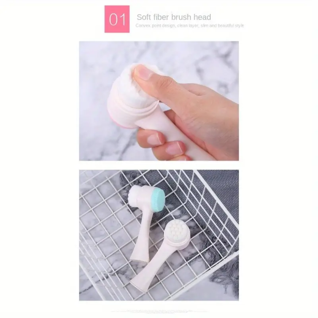 3D Double-Sided Soft Hair Silicone Face Wash Brush