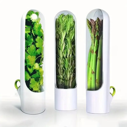 Refrigerator Herb Preservation Containers-Preserve Herbs Green and Fresh