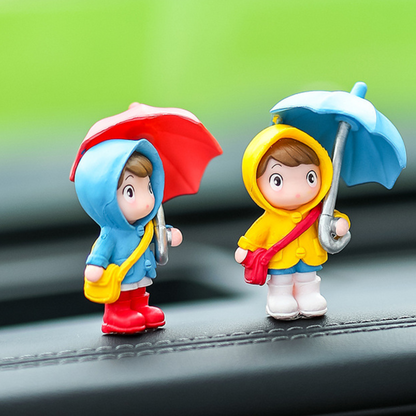 Umbrella Couple Car Interior Decoration