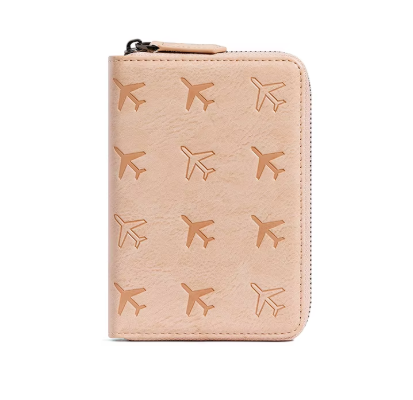Zipper Travel Passport Multi Card ID Wallet