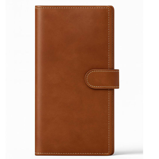 Long Passport Travel Wallet - TAN COLOR