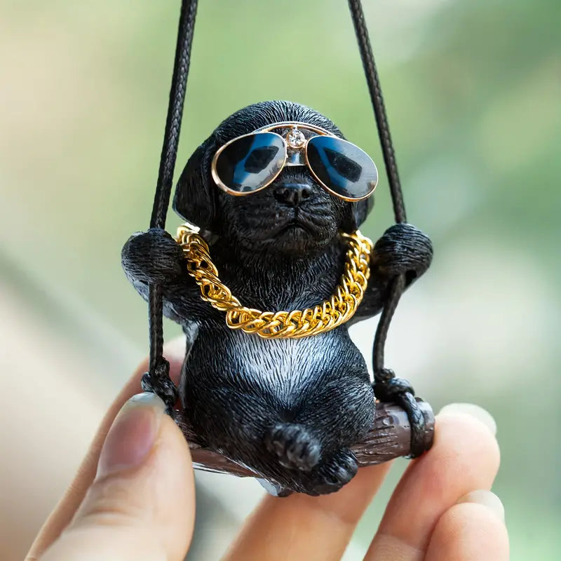 Swinging Puppy Car Mirror Pendant Dog Accessories Car