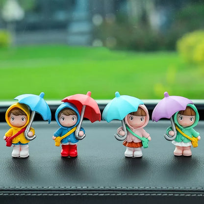 Umbrella Couple Car Interior Decoration